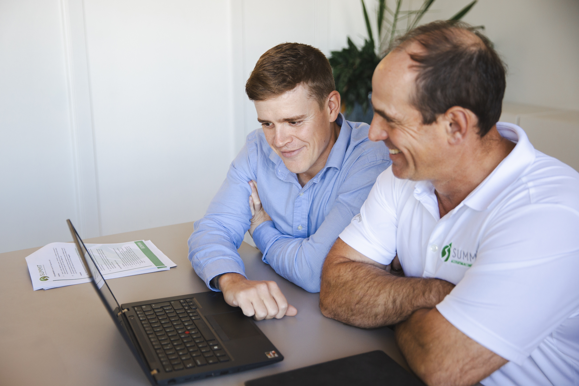 Craig and George at a laptop Engineering Change Management