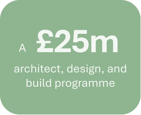 a £25 million architect, design, and build programme