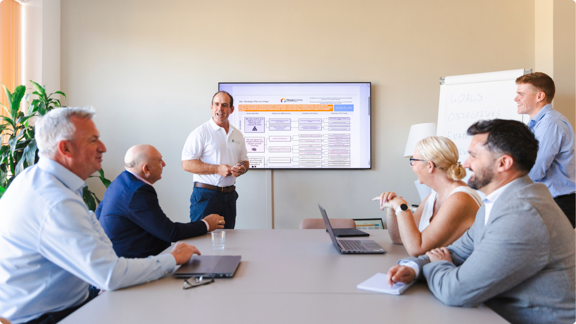 Financial Health Check shown by craig presenting to a client