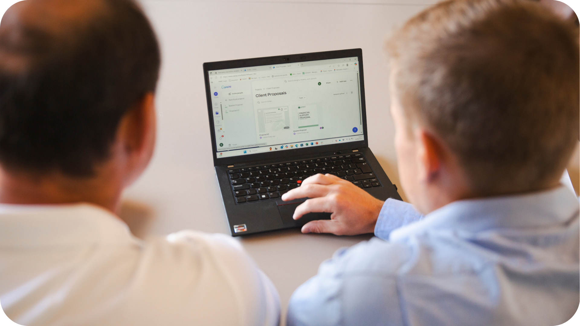 George and craig reviewing proposals about CFO Services for Startups